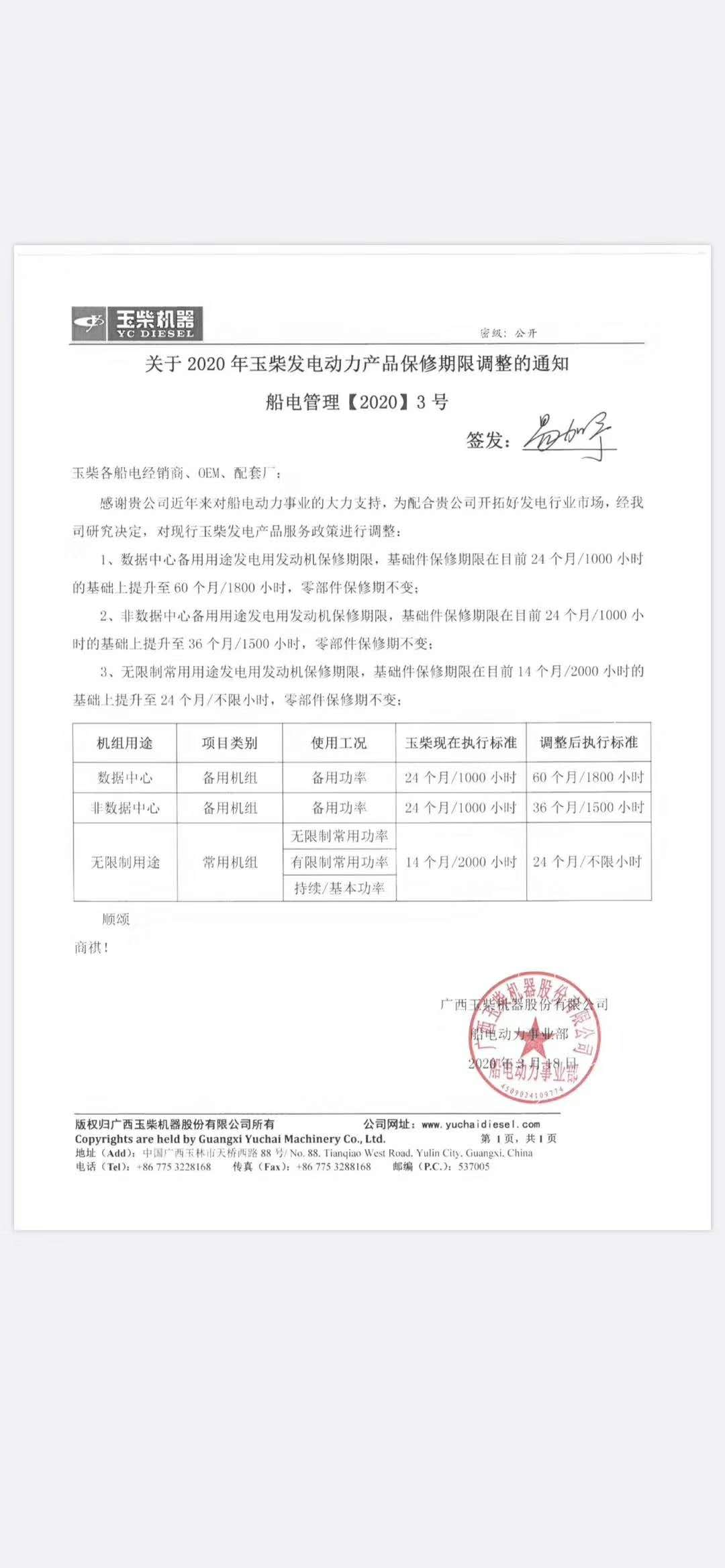 甘(gān)肅玉柴發電機價(jia)格